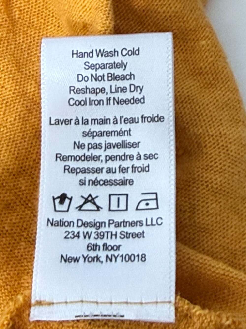 Andrea Jovine Mustard Yellow 100% Linen Front Twist Short Sleeve Top - Picture 4 of 5